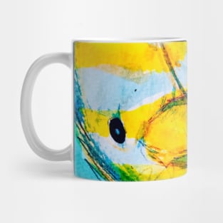 Striped Duckie Duck in Yellow and Blue Mug